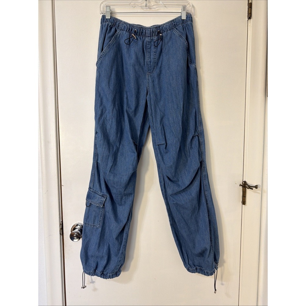 GARAGE Cargo Pants  Blue Size Small Pull On Jeans Boho Skate Y2K